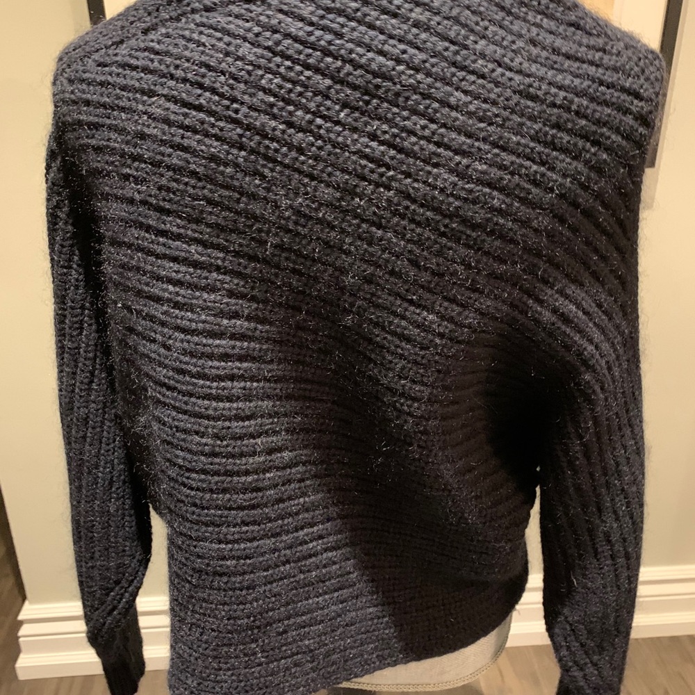 T by Alexander Wang Black Off-the-Shoulder Sweater - Picture 3 of 6